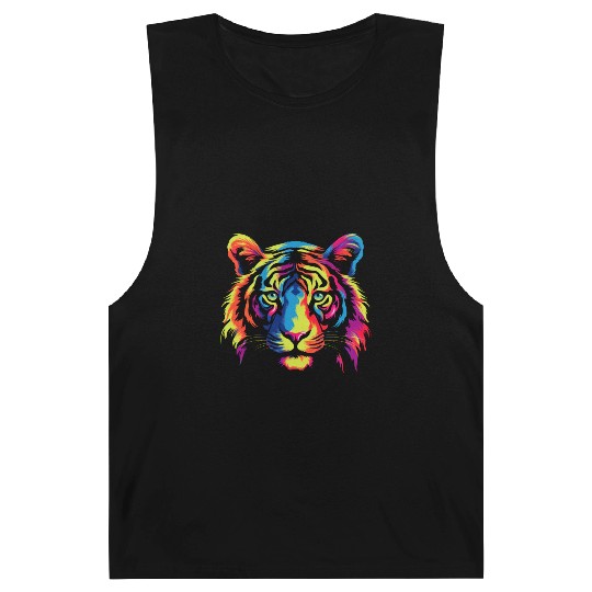 Colorful Modern Rainbow Tiger Barnard Tanks