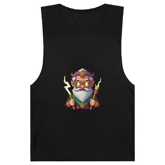 Angry Zeus Pixel Art, Wearing Steampunk Glasses Barnard Tanks