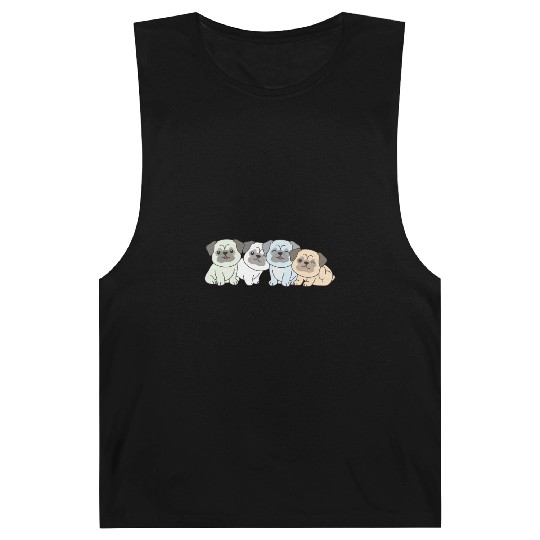 Unlabeld Flag Pride Lgbtq Cute Pug Barnard Tanks