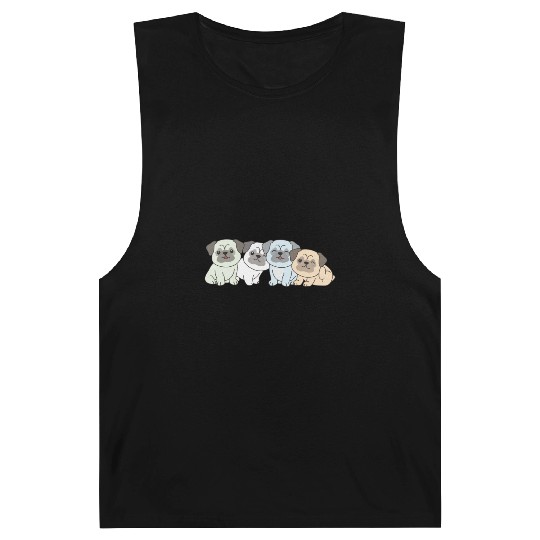 Unlabeld Flag Pride Lgbtq Cute Pug Barnard Tanks