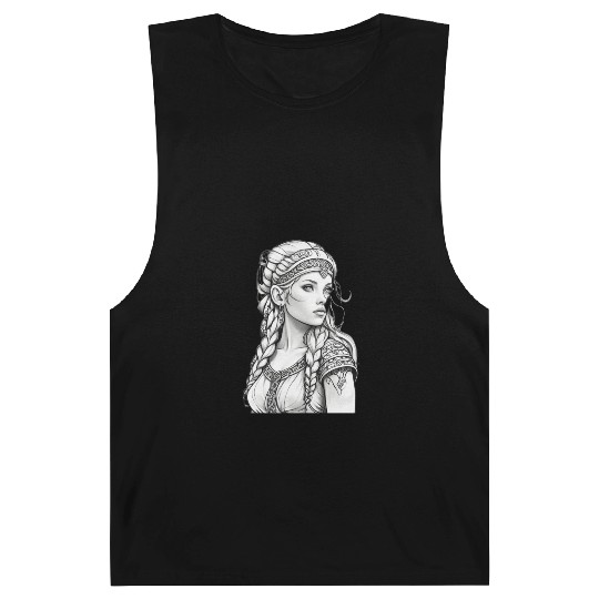 Viking female hairstyles grayscale Barnard Tanks
