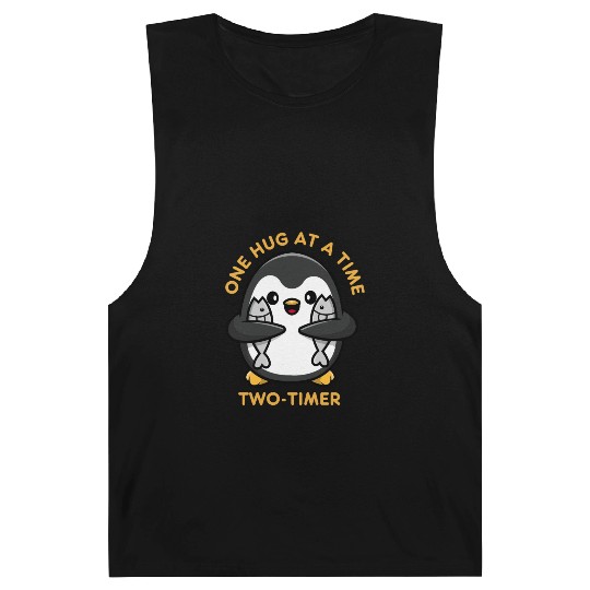 Penguin Hug Fishes Two Timer Funny Bird Cheat Love Barnard Tanks