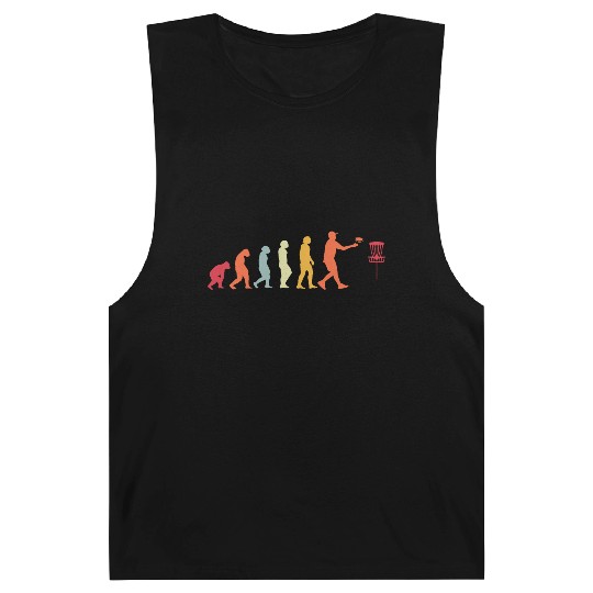Disc Golf Evolution Of Man Golfing Funny Barnard Tanks
