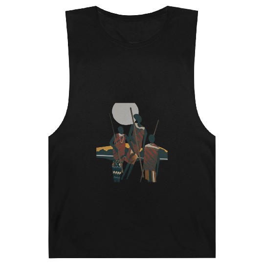 African Art, Tribal Men, Ethnic art, Gift For All Barnard Tanks