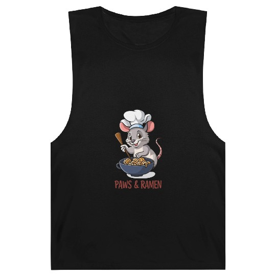 Paws and Ramen Funny Rat Animal Sayings Barnard Tanks