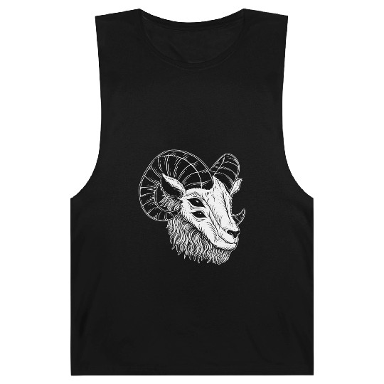 Dark Devil Goat Horn Head Barnard Tanks