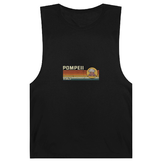 Pompeii Italy Vintage Volcanic Eruption Gift Barnard Tanks