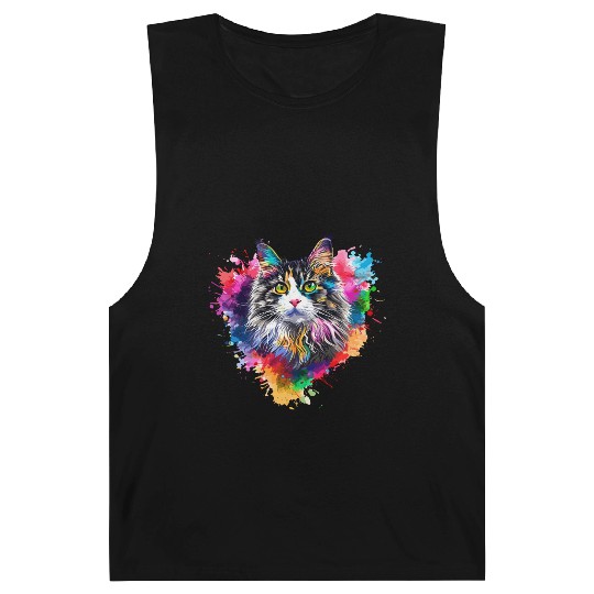 Colorburst Whiskers Rainbow Heart Barnard Tanks