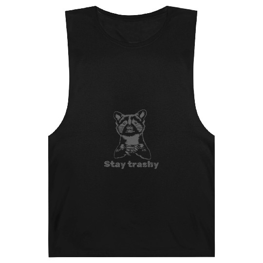 Funny Stay Trashy Possum Raccoon Vintage Street Barnard Tanks