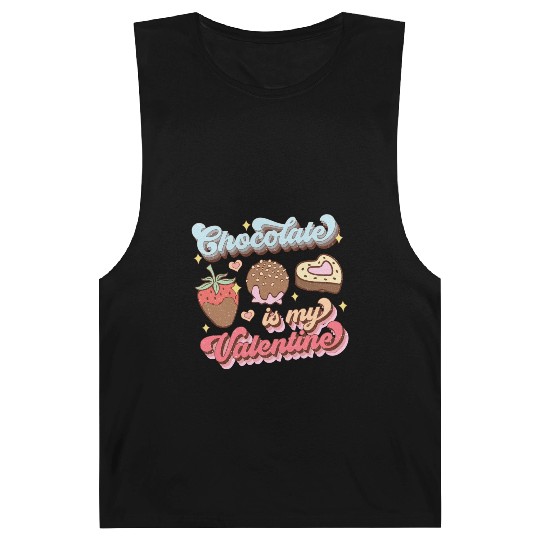 Chocolate is My Valentine Barnard Tanks