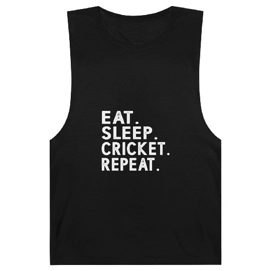 Eat Sleep Cricket Repeat Funny Cricket Sport Game Barnard Tanks