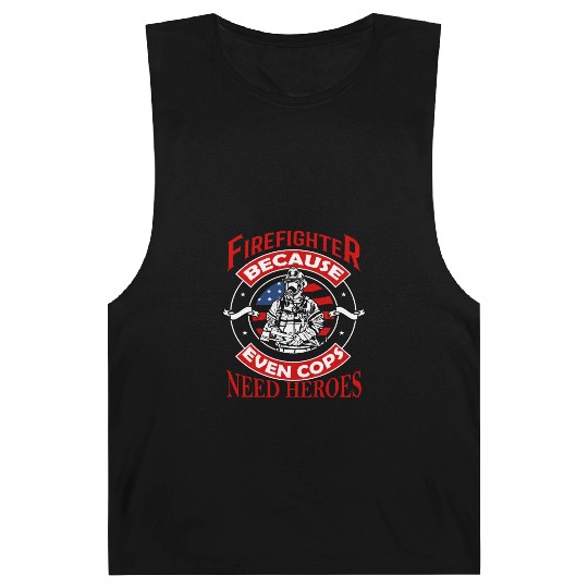 Firefighter Cops Need Heroes US Flag Gift For Dad Barnard Tanks