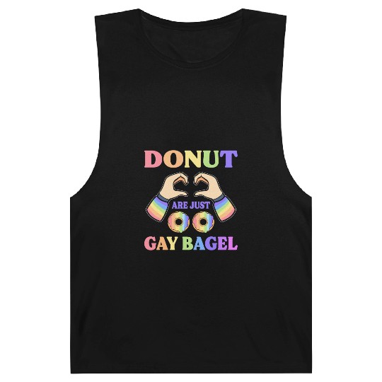 Donuts Are Just Gay Bagel LGBT Barnard Tanks