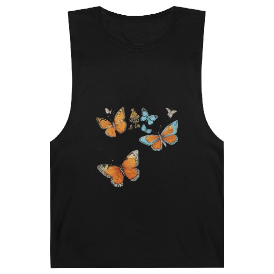 Floral Harmony: Blooms and Butterflies" Barnard Tanks