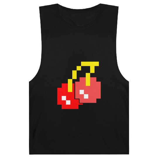 8 Bit Pixel Cherries 80s Video Game Halloween Barnard Tanks