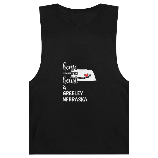 Greeley County Nebraska Is Where My Heart Is Gift Barnard Tanks