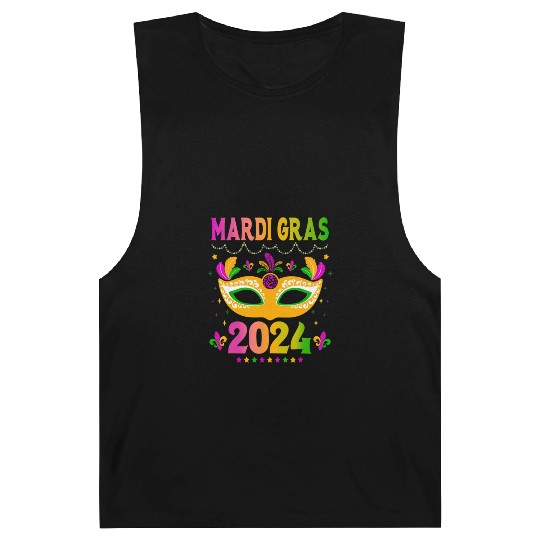 Mardi Gras 2024 Funny Mardi Gras Mask Costume Barnard Tanks
