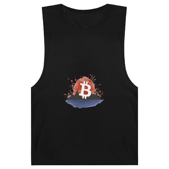 Bitcoin Japonese Ink Sunset Serenity Barnard Tanks