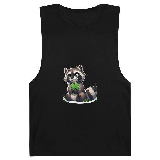 St. Patrick's Day Raccoon Revelry Barnard Tanks