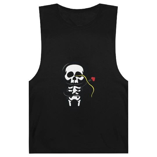 Funny skull cupid halloween costume Barnard Tanks