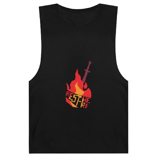 Rest Here Bonfire Gamer Design Barnard Tanks