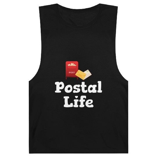 Postal Life Funny Worker Postman Mailman Letter Barnard Tanks