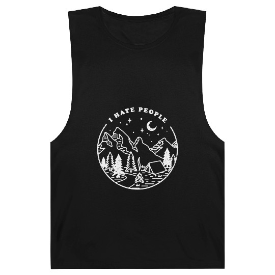 I Hate People Nature Mountain Outdoor Barnard Tanks