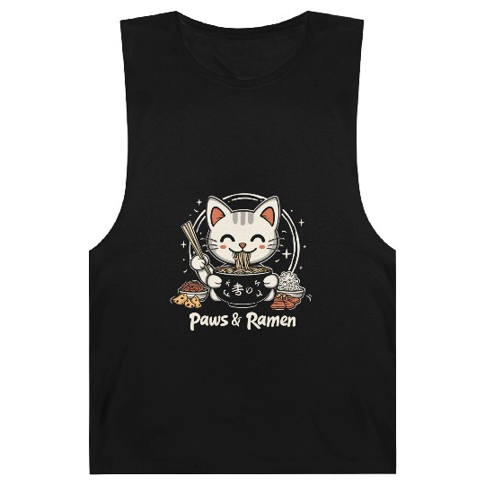 Funny Cat Paws and Ramen Kawai Barnard Tanks