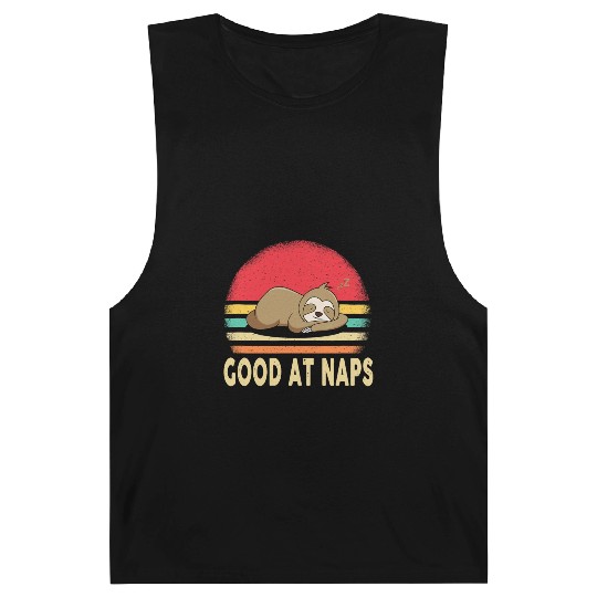 Good at Naps Lazy Sloth Nap Lover Funny Barnard Tanks