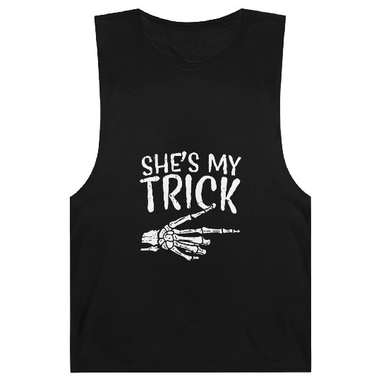 Shes My Trick Matching Couple Halloween Barnard Tanks