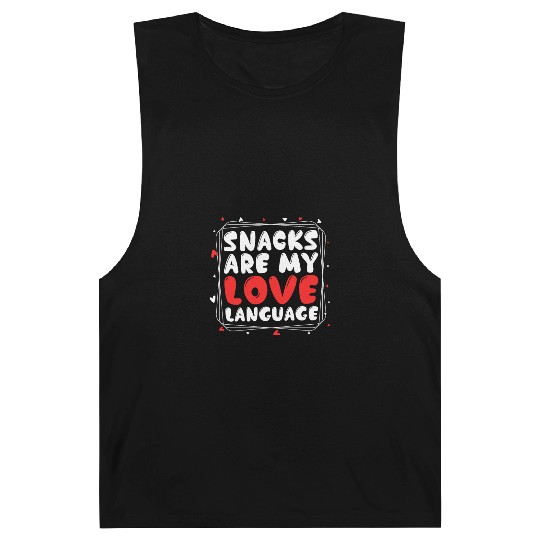 Snacks Are My Love Language Funny Valentines Day Barnard Tanks