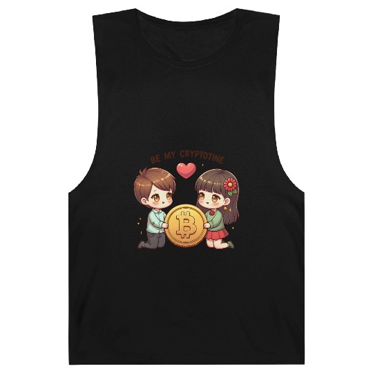 Be My Cryptotine: Adorable Bitcoin Couple Barnard Tanks