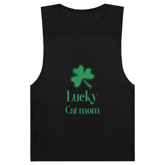Lucky Cat Mom St Patrick's Day Barnard Tanks