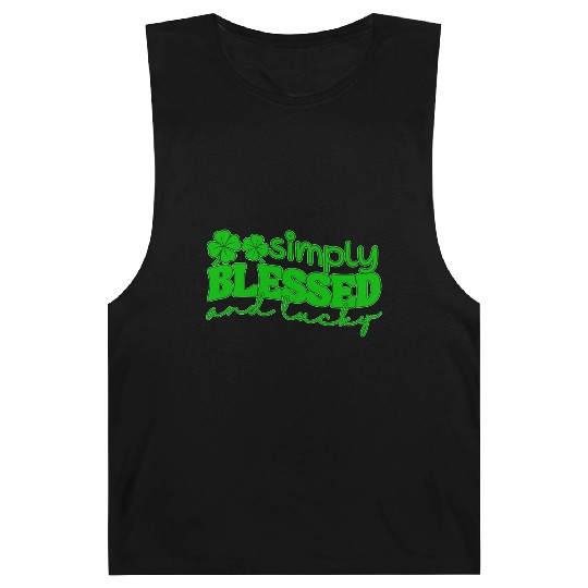 Simply Blessed And Lucky Barnard Tanks