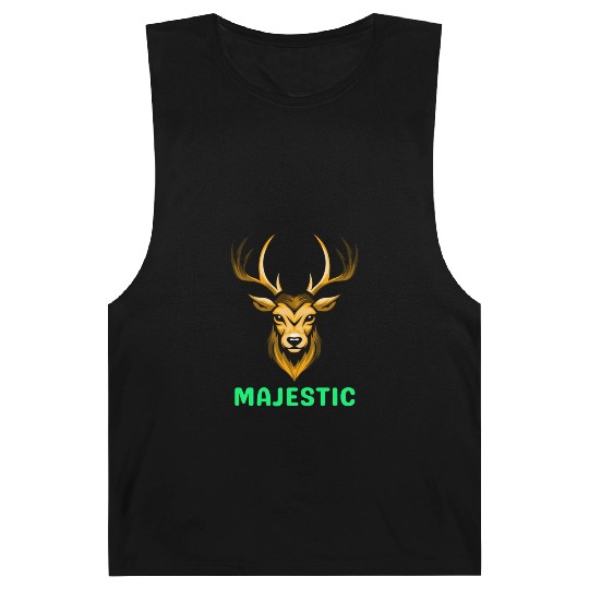 Black and Yellow Illustrative Deer Animal Logo Barnard Tanks