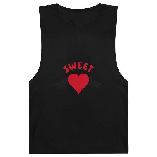 Sweet Valentine Valentine's Day Heart Cupid Wings Barnard Tanks