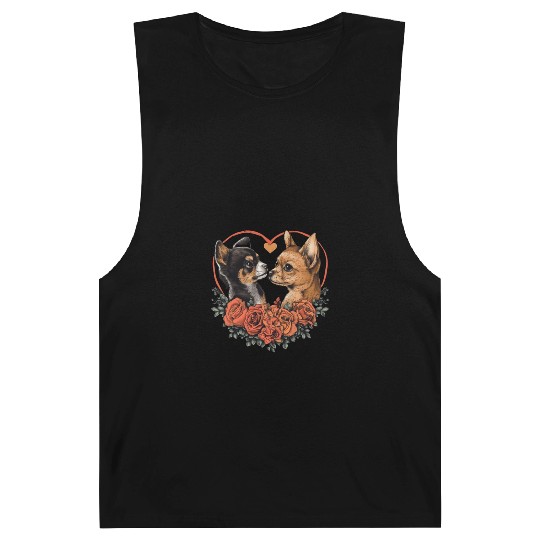 Valentine's Day, Chihuahua Dog Lovers Barnard Tanks