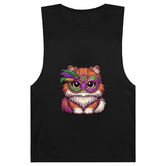 Mardi Gras Persian Cat, Dressed-up Cat Barnard Tanks