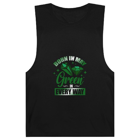 Born In May Green Emerald Birthstone Gemstone Barnard Tanks