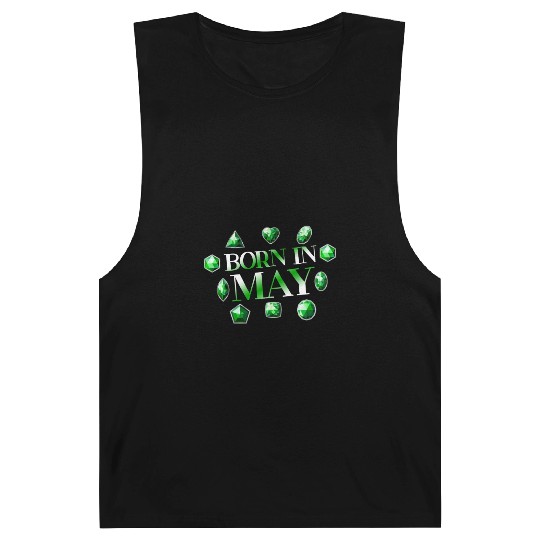 Born In May Green Emerald Birthstone Gemstone Barnard Tanks