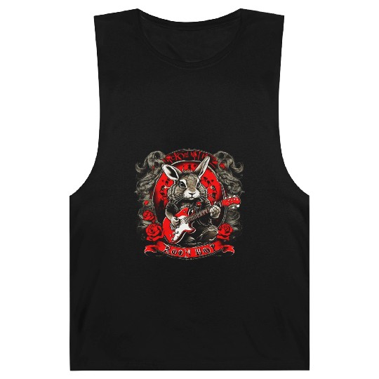 Rock N Roll Hop Barnard Tanks Design Tiger face print des