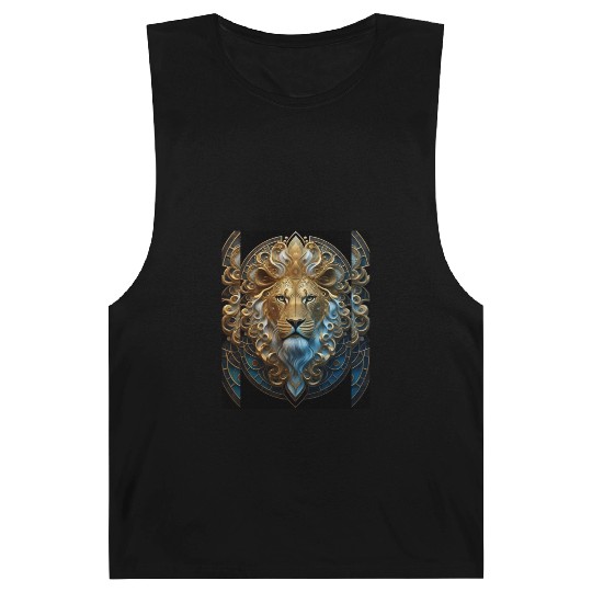 1920s Art Deco lion, gold Barnard Tanks