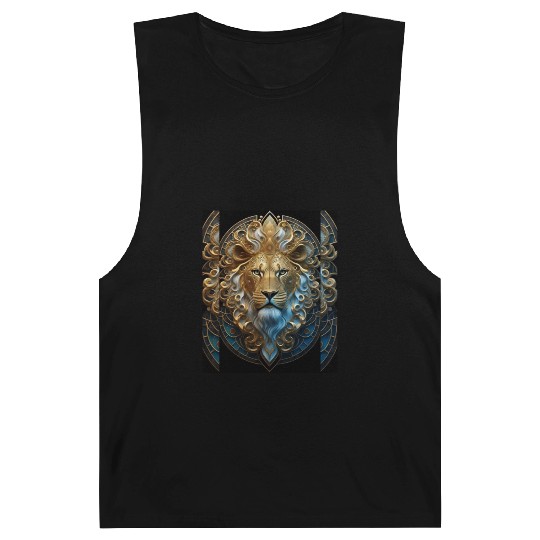 1920s Art Deco lion, gold Barnard Tanks