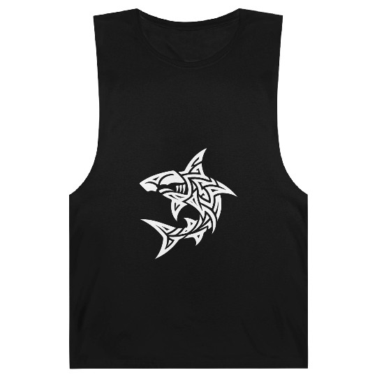 Tribal Hammerhead Shark Style Diver Fan Tattoo Barnard Tanks