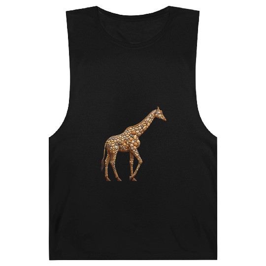 Serene Giraffe - Pebble Art Barnard Tanks