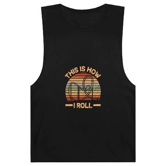 Retro Funny Roller Coaster Lover Roller Coaster Barnard Tanks