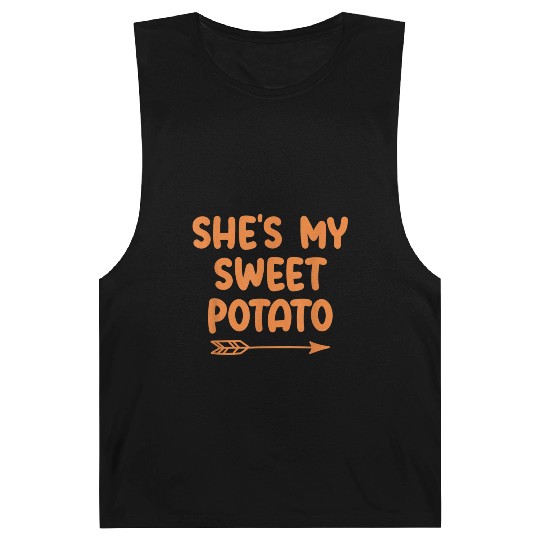 My Sweet Potato Couple Women Barnard Tanks