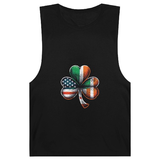 Irish American Shamrock Stars Stripes Barnard Tanks