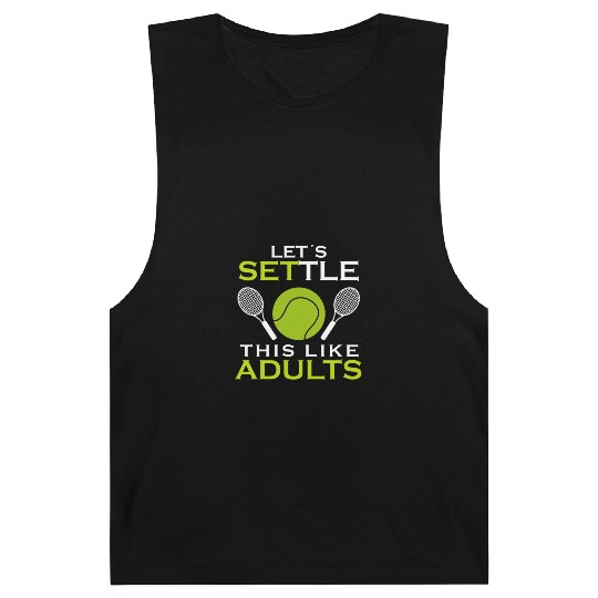 Funny Adults Tennis Player Barnard Tanks