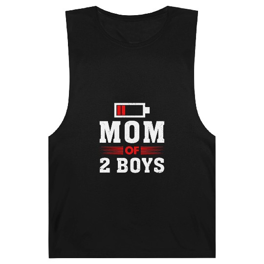 Mom of 2 Boys Mom and Son Matching Mom Barnard Tanks